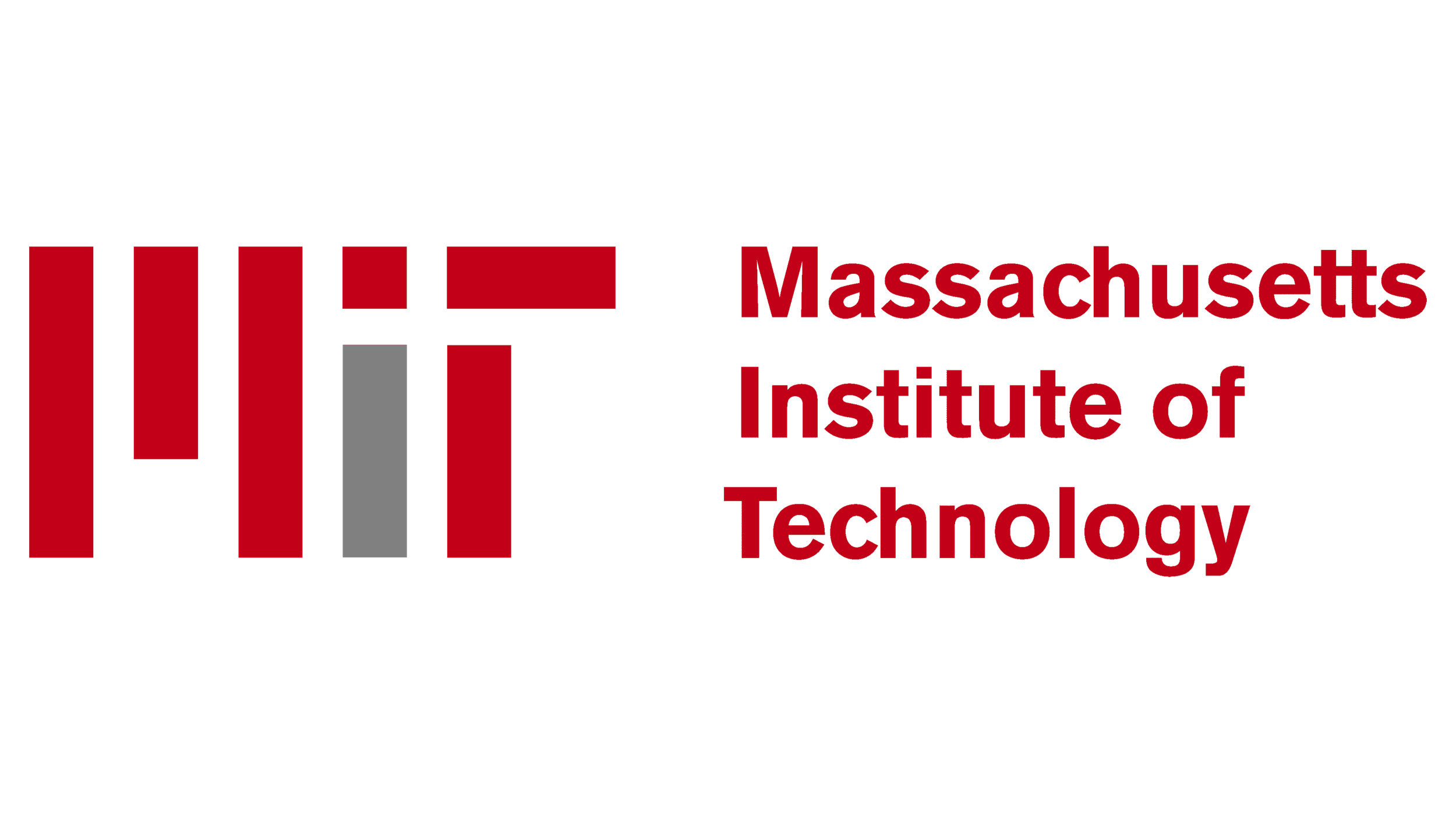 Logo of the Massachusetts Institute of Technology with a stylized 'MIT' and the full name written to the right in red and black text.